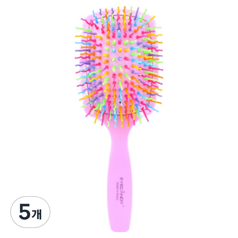 아이캔디 레인보우 볼륨 S 패들 헤어브러쉬, LIGHT PURPLE, 5개