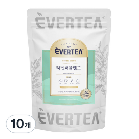 에버티 라벤더 블렌드 티백, 10개, 24개입, 1g
