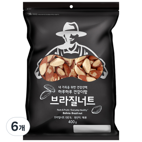넛츠팜 브라질너트, 400g, 6개