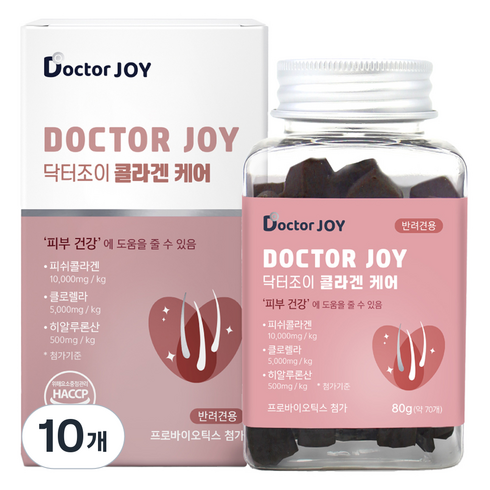 닥터조이 강아지 케어 영양제, 70정, 피부/피모, 10개