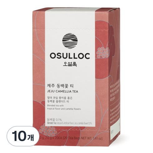 오설록 제주 동백꽃 티백, 2g, 20개입, 10개