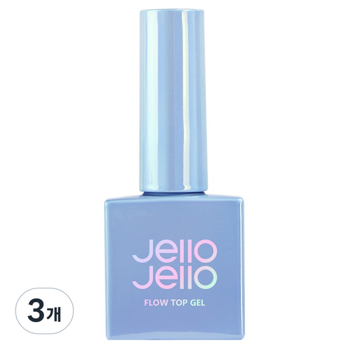 젤로젤로 논와이프 플로우 탑 젤, 3개, 10ml, 투명