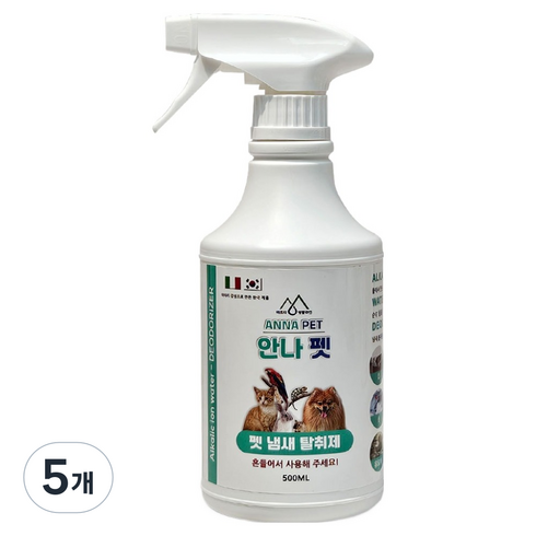 마프라생활라인 반려동물 소변 배변 탈취제, 500ml, 5개