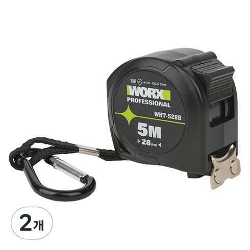 WORX 양면 자동줄자 5m x 28mm WHT-528B, 2개