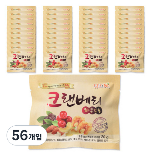 넛츠앤 하루한줌 크랜베리 혼합견과, 20g, 56개