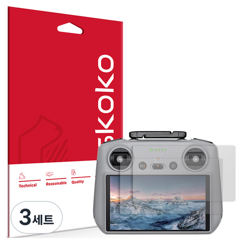 스코코 DJI RC / RC2 조종기 지문방지 저반사 액정보호필름 2p 세트, 3세트
