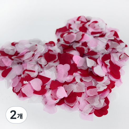 파티공구 하트 컨페티 2.5cm 150g, 3색혼합, 2개