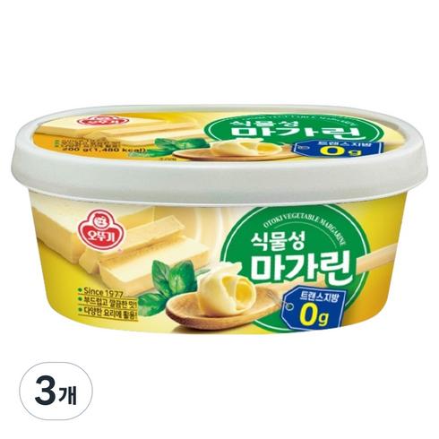 오뚜기 식물성 마가린, 3개, 200g