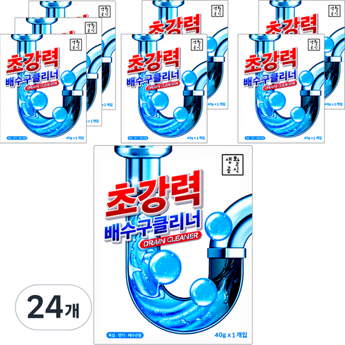 생활공식 배수구 클리너, 40g, 24개
