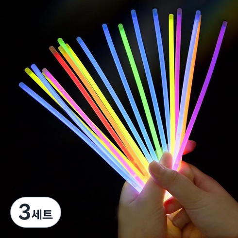 로앤제이 KC인전확인 8시간 고급형 야광팔찌 100p 필수 세트, 3세트, 혼합색상