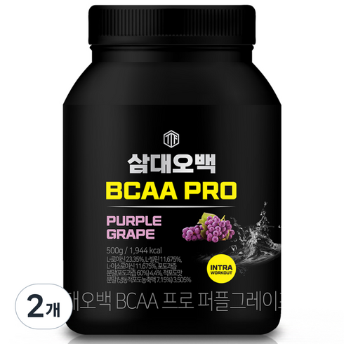 삼대오백 BCAA 프로 헬스보조제 퍼플그레이프, 500g, 2개