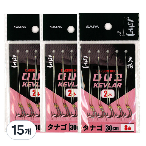 싸파 도도 다나고 케블라 2본 8호 SDD-DK2S308, 15개, 10개입