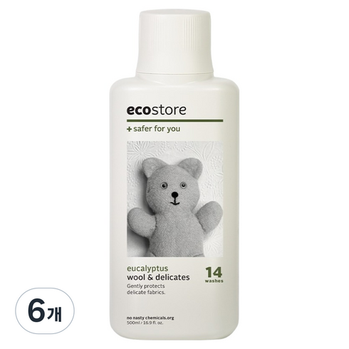 에코스토어 중성 & 울 세제 유칼립투스향, 6개, 500ml