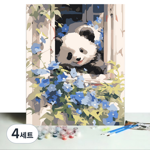 특별한상점 DIY 유화그림그리기 아크릴화 세트 30 x 40 cm, 8320, 4세트