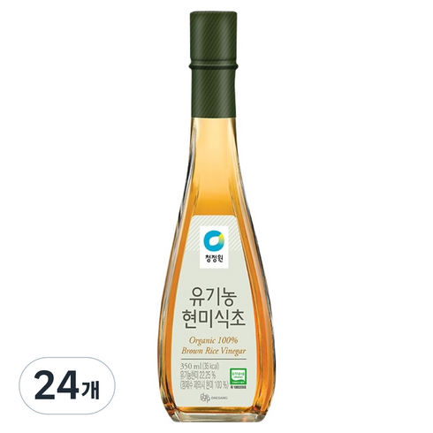 청정원 유기농 현미식초, 350ml, 24개