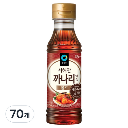 청정원 까나리 액젓 골드, 250g, 70개