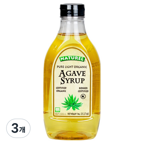 나뚜렐 유기농 아가베 시럽, 1kg, 3개