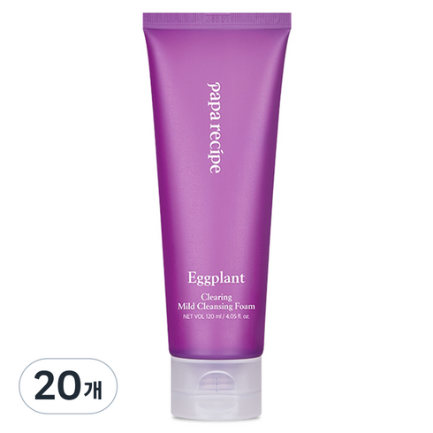 파파레서피 가지 클리어링 마일드 클렌징 폼, 120ml, 20개
