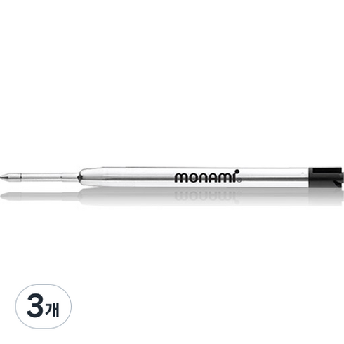 모나미 FX 4000 볼펜 리필심 1.0mm, 검정, 3개