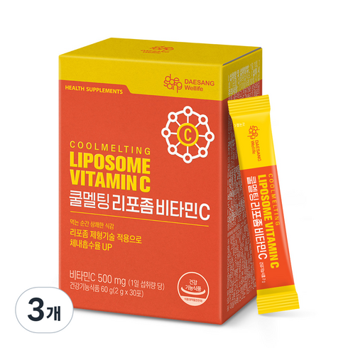 대상웰라이프 정품 쿨멜팅 리포좀 비타민C 30p, 30정, 3개