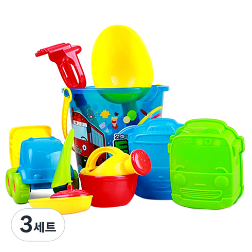 타요 통 모래놀이, 혼합색상, 390g, 3세트