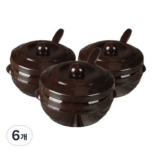 리빙패밀리 양념단지 다데기통 항아리 단지 1호, 250ml, 6개