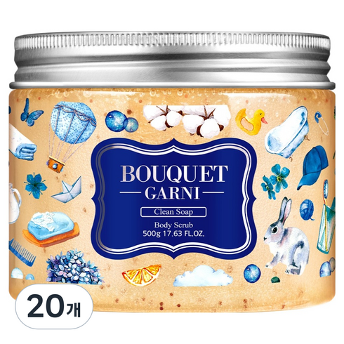 부케가르니 슈가 바디스크럽 클린솝, 500g, 20개