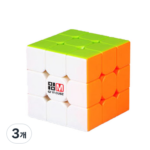 치이큐브 3X3 밈 큐브 M, 스티커리스, 3개
