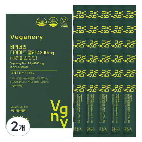 비거너리 다이어트 젤리샤인머스캣맛 한달분 30포, 600g, 2개