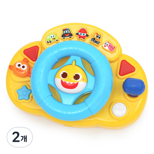 핑크퐁 아기상어 첫 운전놀이 멜로디완구, 혼합색상, 2개