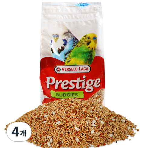 버셀라가 프리스티지 잉꼬 사료, 1kg, 4개