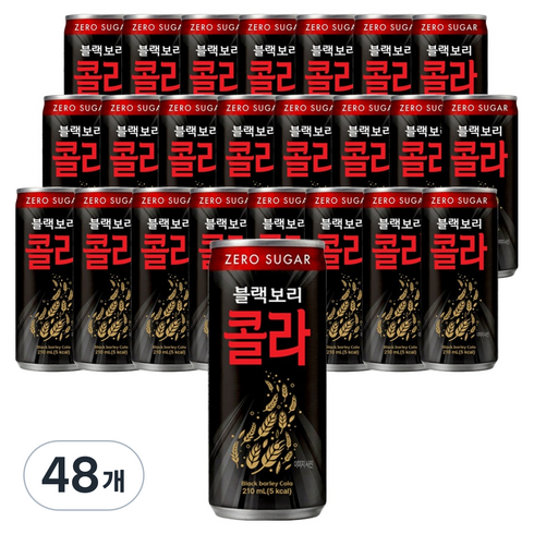 하이트진로 블랙보리콜라, 48개, 210ml