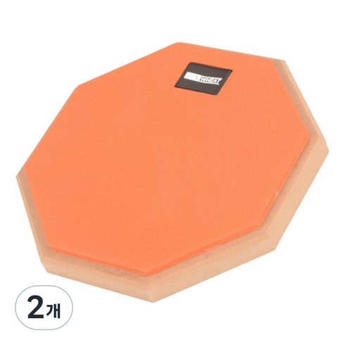보그링 드럼 연습용 패드 20cm, 오렌지, 2개