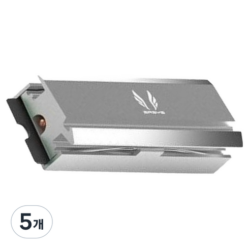 쓰리알시스템 빙하7 PLUS M.2 SSD 방열판, SILVER, 5개