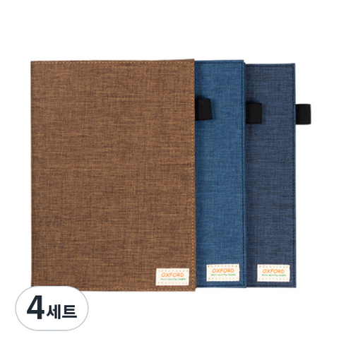 OXFORD 패브릭 노트커버 A5 3종 세트, 랜덤발송, 4세트