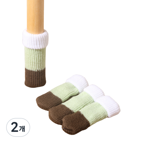 고민고밍 더블레이어 소음방지 커버 4p, 화이트 + 민트 + 브라운, 2개