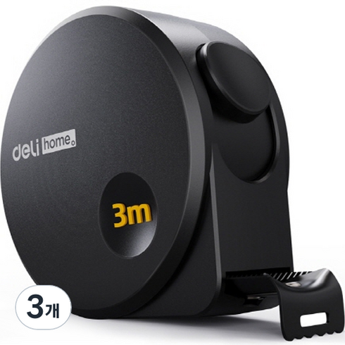편스토어 고정밀 탄소강 미끄럼방지 줄자 16mm, 3m, 3개