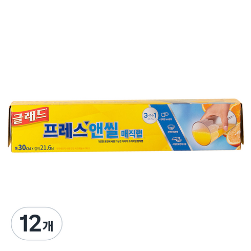 글래드 프레스앤씰 매직랩 일반형, 21.6m, 12개