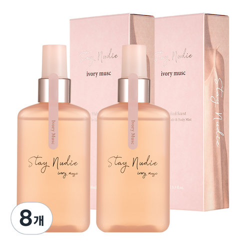 바디홀릭 스테이누디 헤어 바디미스트 아이보리 뮤스크, 100ml, 8개