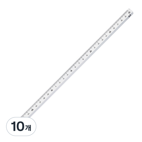 롭다 아크릴스틱자 30cm, Pure, 10개