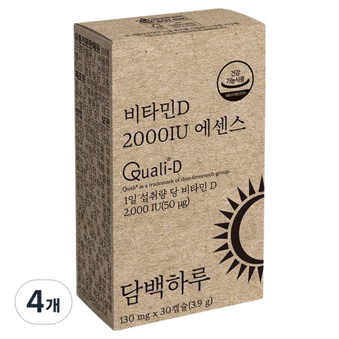 담백하루 DSM 비타민D 2000IU 에센스 3.9g, 30정, 4개