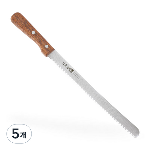 일천도 톱니 나무손잡이 빵칼, 혼합색상, 5개