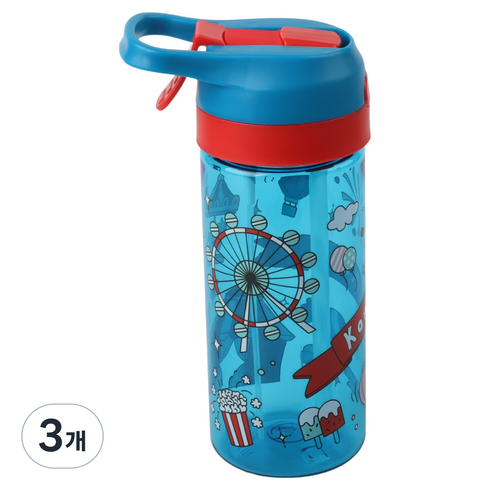 콩콩 유아용 미스트 물통, 블루, 420ml, 3개