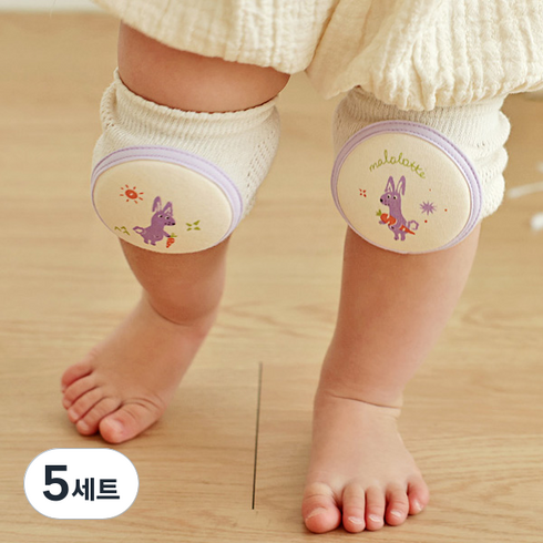 마롤로뜨 엘마월드 아기 무릎보호대 세트, 지니, 5세트