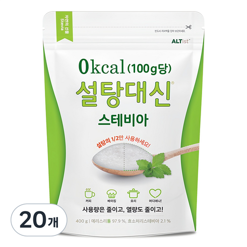 설탕대신 스테비아, 400g, 20개