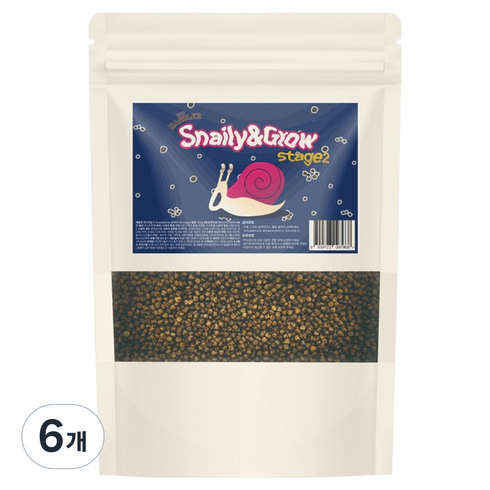펫츠핸들러 스네일리 앤 그로우 달팽이 사료 Stage2, 6개, 700g