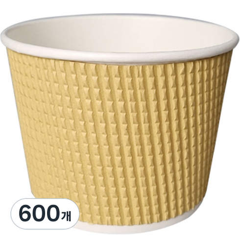 칼라컵카페플러스 3중 단열 웨이브 다용도컵 520ml, 600개