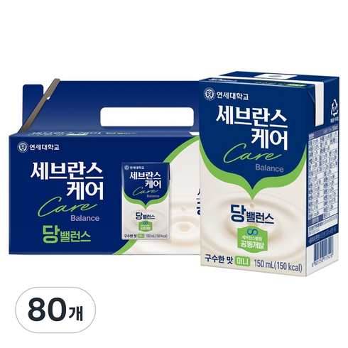 세브란스케어 연세대학교 당밸런스 구수한맛 미니, 80개, 150ml