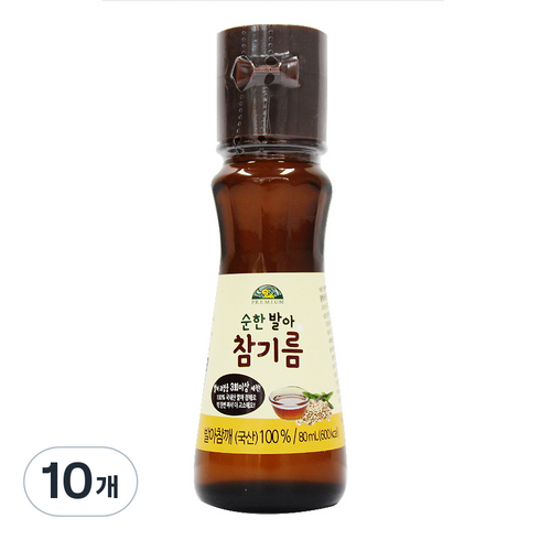 OrganicStory 순한 발아 참기름, 80ml, 10개