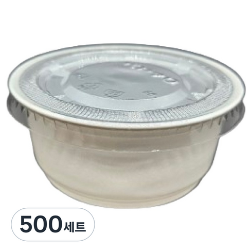 스완 70파이 고급소스용기 백색 + 뚜껑 세트, 500세트, 100개